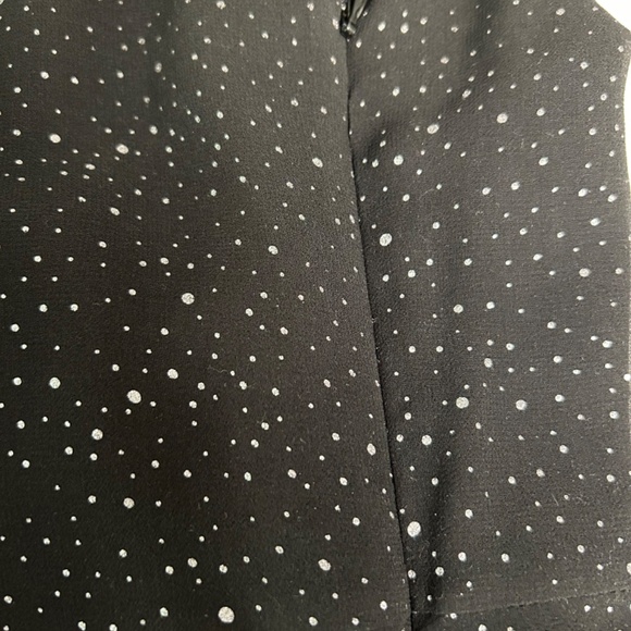 RW&Co Black Dress US 12 Silver Polka dots - Picture 11 of 11